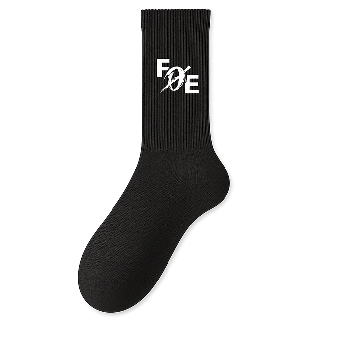 Black FOE Socks 2 Pair “Hand Stitched”